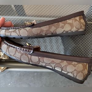 Coach Loafers: Mona Driver In Signature Jacquard